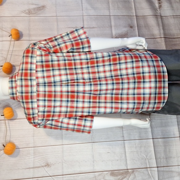 Cabela’s Mens Red Blue Plaid Outfitter Series Shirt M Med Lk New - Picture 3 of 8